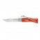 Couteau OPINEL ORANGE N7 Virobloc BAROUDEUR, lame inox de 8 cm