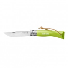 Couteau OPINEL VERT ANIS N7 Virobloc BAROUDEUR, lame inox de 8 cm