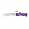 Couteau OPINEL VIOLET N7 Virobloc BAROUDEUR, lame inox de 8 c, manche