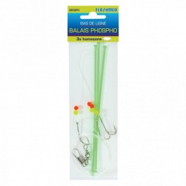 BAS DE LIGNE FLASHMER BALAIS PHOSPHO - 3 HAM N° 4