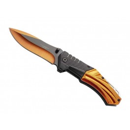COUTEAU HERBERTZ ABS NOIR/ALU ORANGE 12CM INOX --NTT