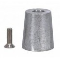 ANODE EMBOUT ARBRE D.40 CONIQUE A CLAVETTE