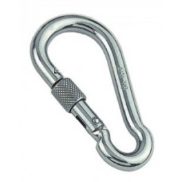 MOUSQUETON avec vis de sécurité INOX A4 ø8 x 80mm 