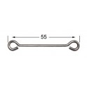Lot attache tige bouclée INOX 55 mm par 50pcs - MOU7230-1