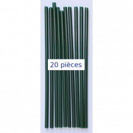 TUBE PLASTIQUE 20 cm Sachet de 20 - VERT MOU9034 TUBE PLASTIQUE 20 cm Sachet de 20 - VERT MOU9034