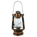 LAMPE TEMPETE A PETROLE H31CM - DIA. 14CM - FER COULEUR BRONZE