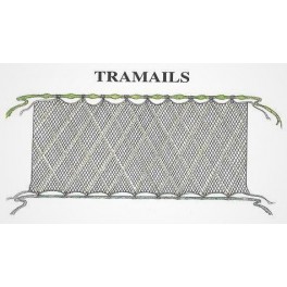Filet de pêche Tramail longueur 25m – maille 50mm - 100 mm étirée - Hauteur 1M80 Filet de pêche Tramail longueur 25m – maille 50mm - 100 mm étirée - Hauteur 1M80