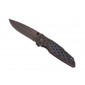 COUTEAU HERBERTZ TOUT INOX NOIR/BLEU 12CM