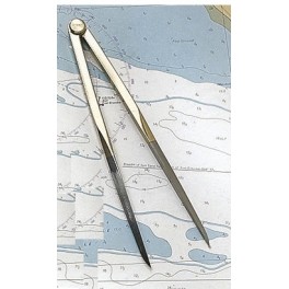 COMPAS POINTE SECHE DROIT 20 CM LAITON