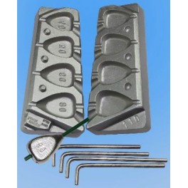 ZNDD dbleMOULE A PLOMBS MONTRE PERCEE 40 50 60 80GRS- MOU110bIS