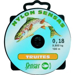 NYLON SENSAS SPECIAL TRUITE 100M D.0,22  