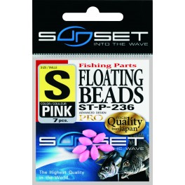 PERLES SUNSET FLOATING BEADS M-PINK ---ndd
