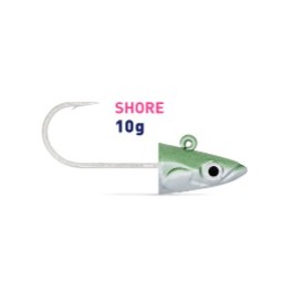 2 tetes plombées FIIISH CRAZY SAND EEL 150 Vert Nacré - Shore 10g CSE150 