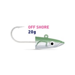 2 tetes plombées FIIISH CRAZY SAND EEL 150 Vert Nacré - Off Shore 20g CSE150  