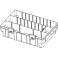 Boite plastique GM 3 cases longues et compartiments amovibles - 35,5x23x5 cm