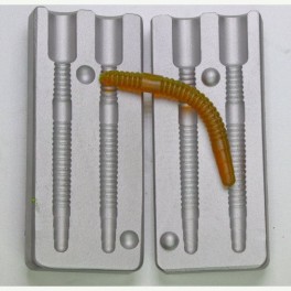 MOULE A LEURRE SOUPLE ALU - 2 WORM 8 CM - MOU508 - plastique liquide MOULE A LEURRE SOUPLE ALU - 2 WORM 8 CM - MOU508 - plastique liquide