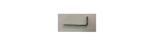 Piton equerre bois inox